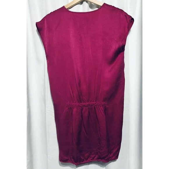 Madison Marcus Mini Dress Size XS Womens 100% Silk Deep V Neck - Picture 2 of 5